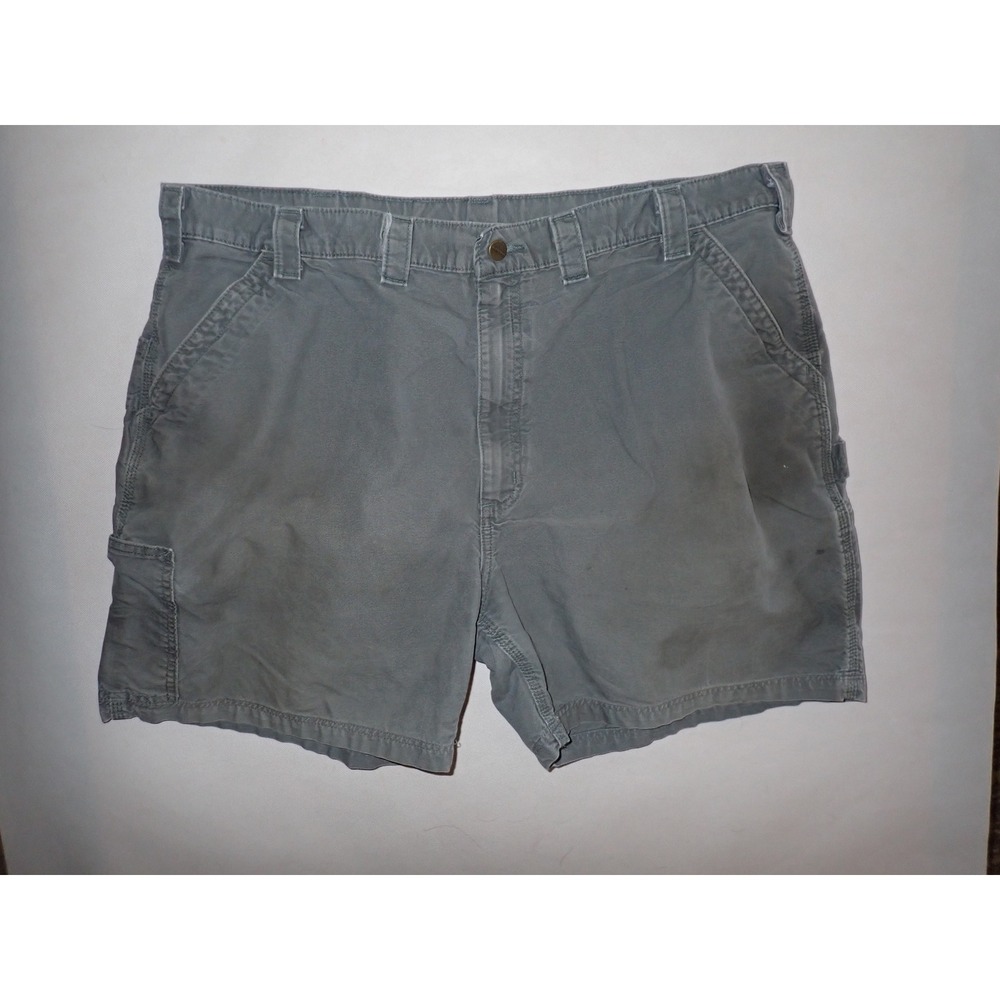 Vintage Carhartt Canvas Carpenter Shorts Gray 44 Workwear Duck Canvas‎ USA